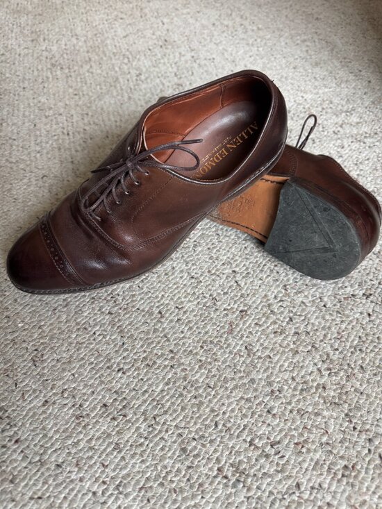 Mens Leather Dress Shoes Allen Edmonds Mahogany Lace Up Sz 9.5 Fifth Ave main image 10